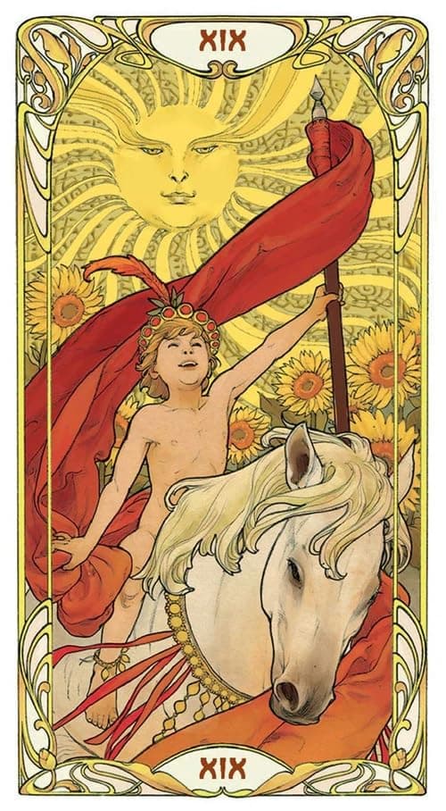 Golden Art Nouveau Tarot preview 4